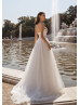 Beaded Ivory Tulle Lace-up Back Wedding Dress